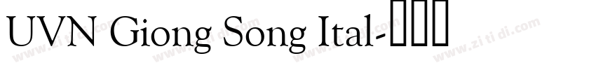 UVN Giong Song Ital字体转换